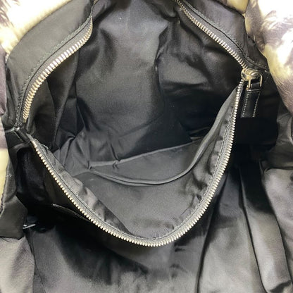 Prada Tote Re-Nylon Padded Print Triangle Logo Nylon Gray