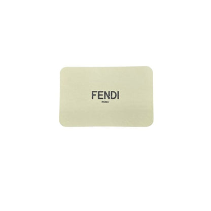 Fendi Zucca Cross FF Pattern Logo Leather Fabric Black Red