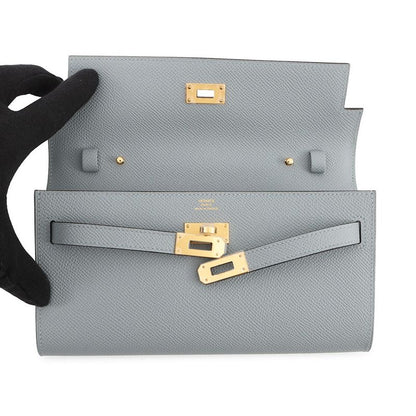 Hermes Kelly Wallet Long to Go Gripantin Gold Epsom Gripantan