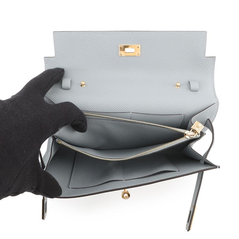 Hermes Kelly Wallet Long to Go Gripantin Gold Epsom Gripantan