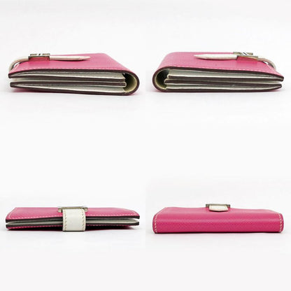 Hermes Bearn Card Case Epsom Silver Purple White