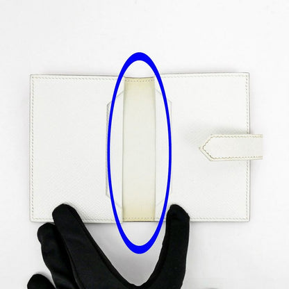 Hermes Bearn Card Case Epsom Silver Purple White