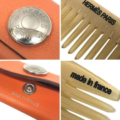 Hermes Buffalo Horn Comb Leather Case
