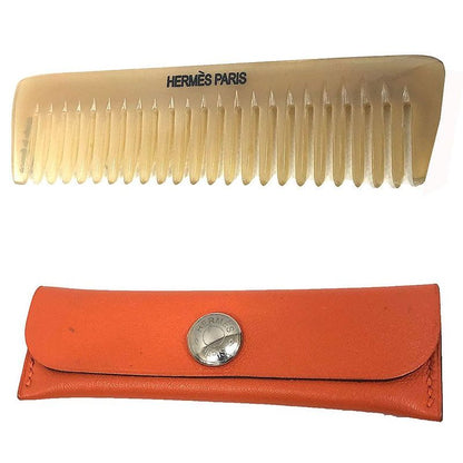 Hermes Buffalo Horn Comb Leather Case