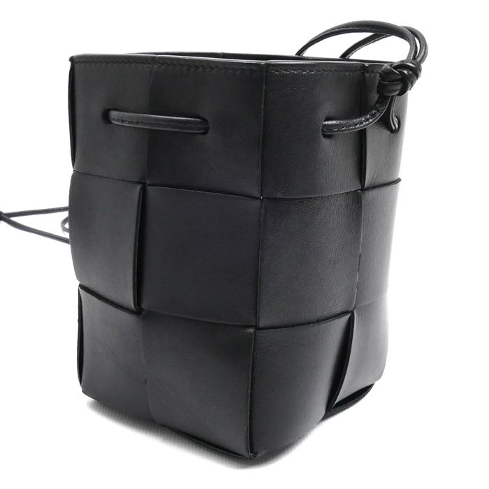 Bottega Veneta Maxi Intrecciato Cassette Mini Shoulder Bag Black