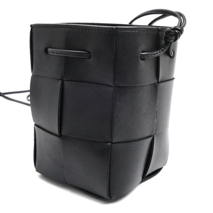 Bottega Veneta Maxi Intrecciato Cassette Mini Shoulder Bag Black