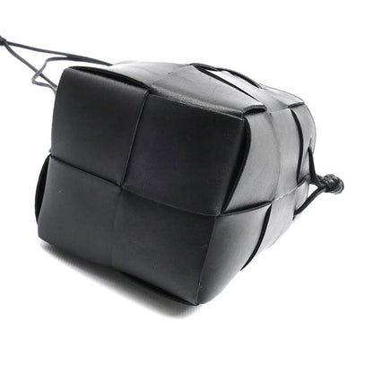 Bottega Veneta Maxi Intrecciato Cassette Mini Shoulder Bag Black