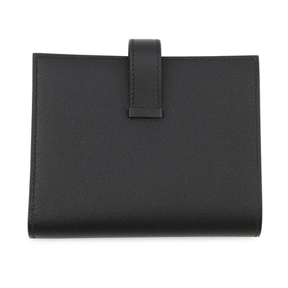 Hermes Bifold Wallet Bearn Compact Black Vo Madame