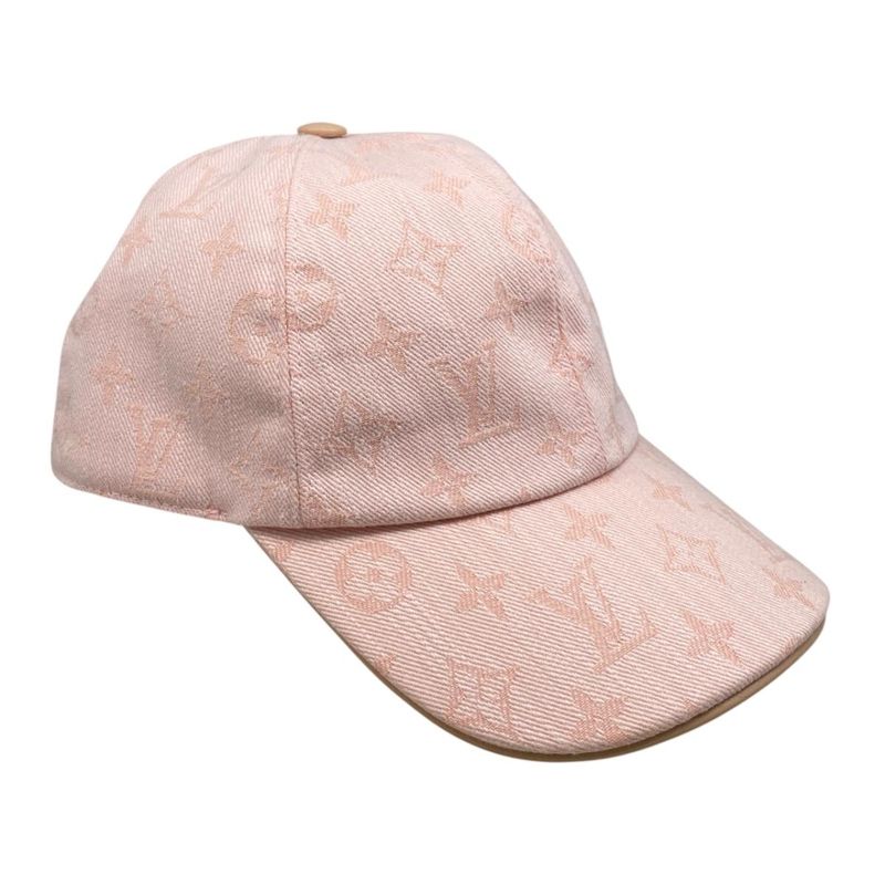 Louis Vuitton Hat Be My Cap Monogram Denim Leather Pink