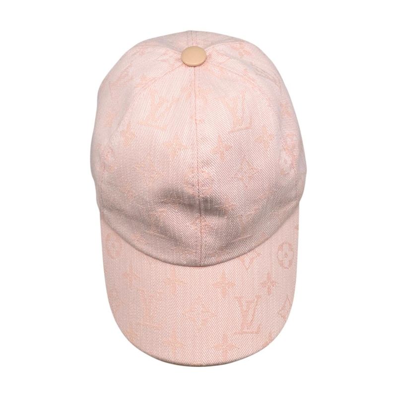 Louis Vuitton Hat Be My Cap Monogram Denim Leather Pink