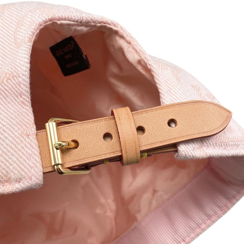 Louis Vuitton Hat Be My Cap Monogram Denim Leather Pink
