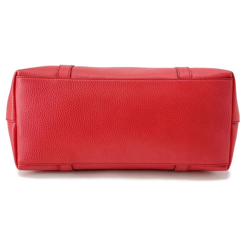 Gucci Tote Leather 2-Way Shoulder Bag Red Brown