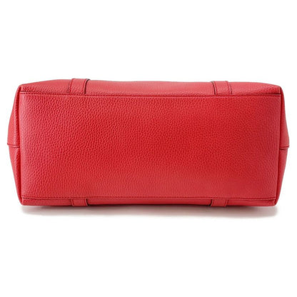 Gucci Tote Leather 2-Way Shoulder Bag Red Brown