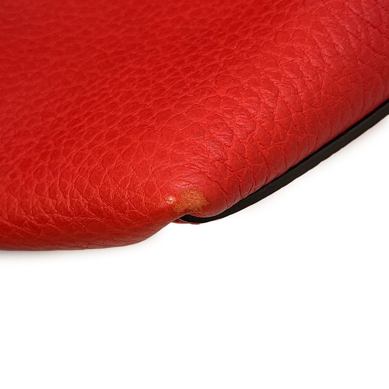 Gucci Tote Leather 2-Way Shoulder Bag Red Brown