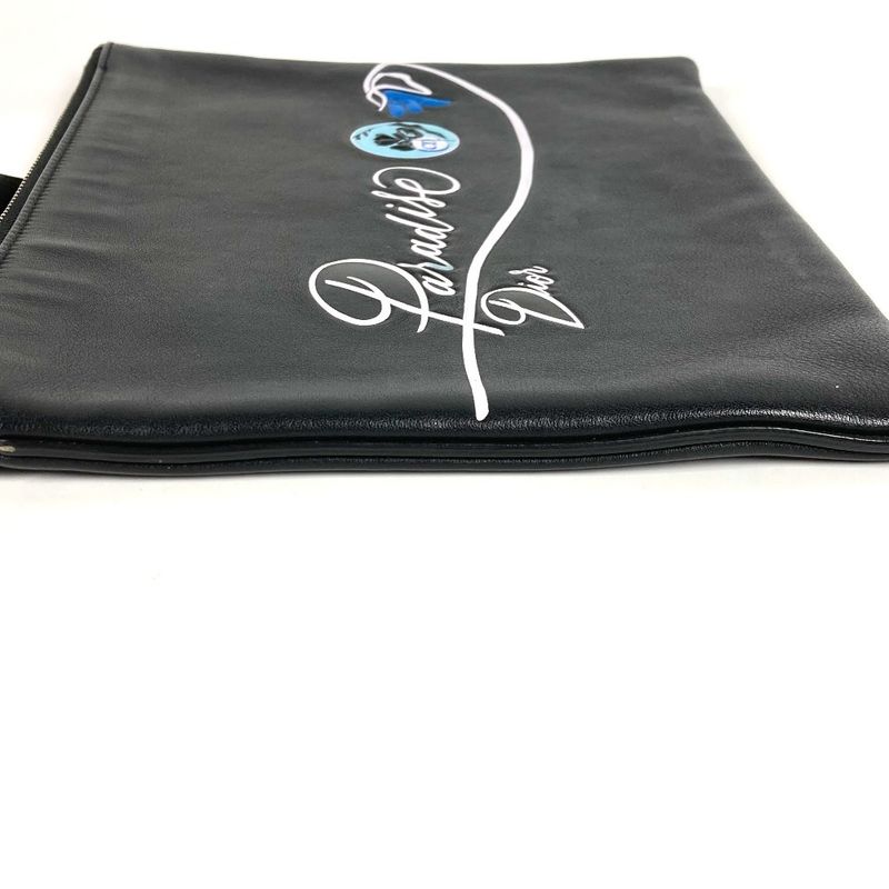 Dior Clutch Logo Leather Black