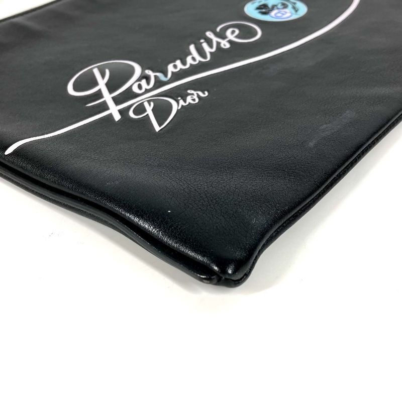 Dior Clutch Logo Leather Black