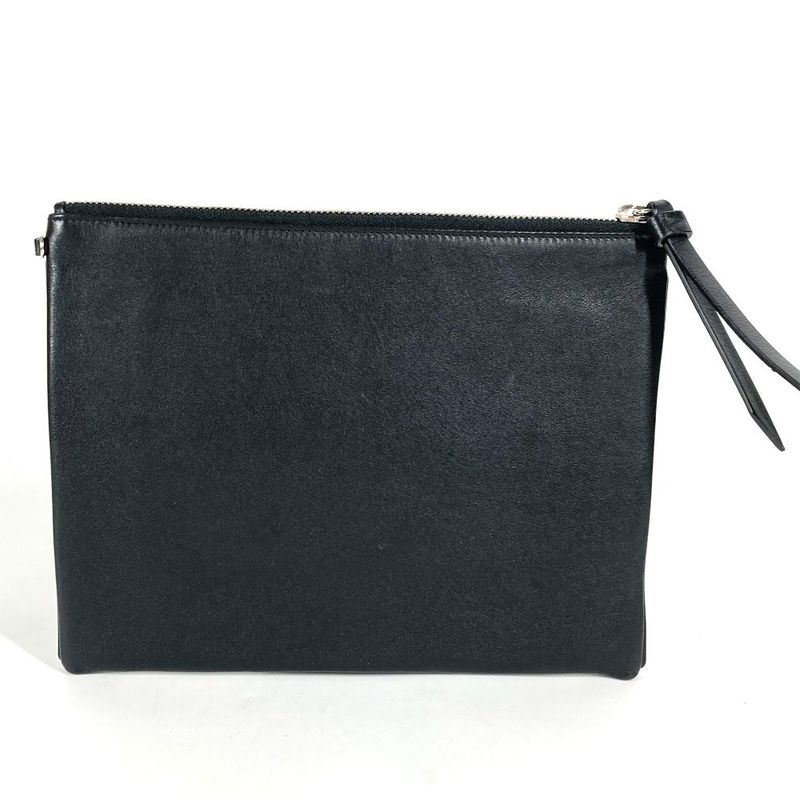 Dior Clutch Logo Leather Black