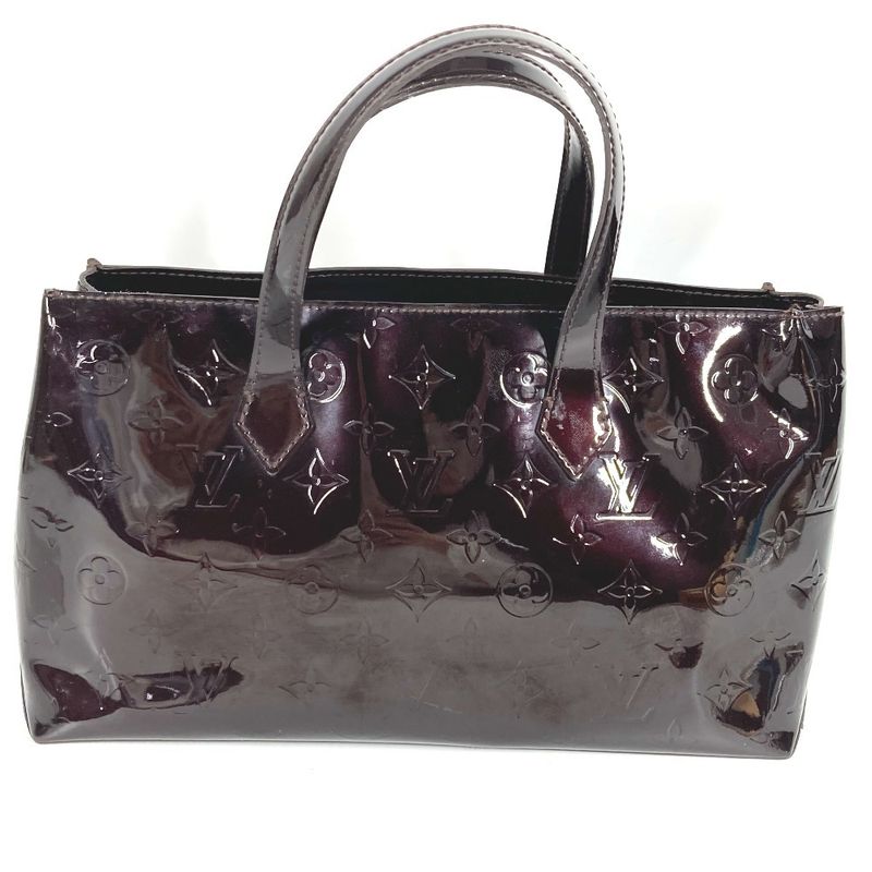Louis Vuitton Handbag Wilshire PM Monogram Vernis Canvas Amarante Purple