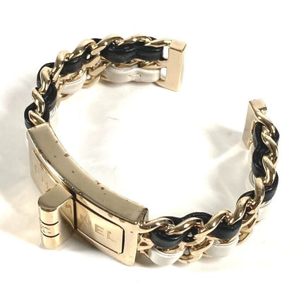 Chanel Bangle CC Logo Chain Metal Black