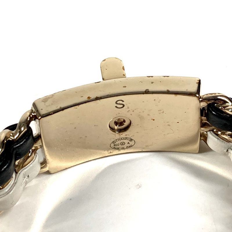 Chanel Bangle CC Logo Chain Metal Black