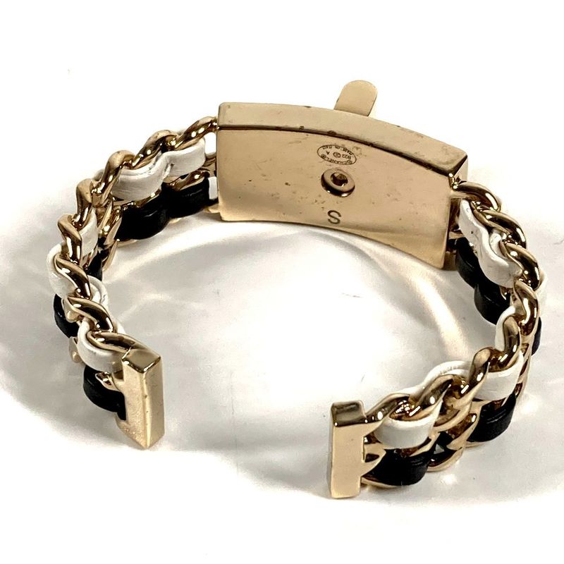 Chanel Bangle CC Logo Chain Metal Black