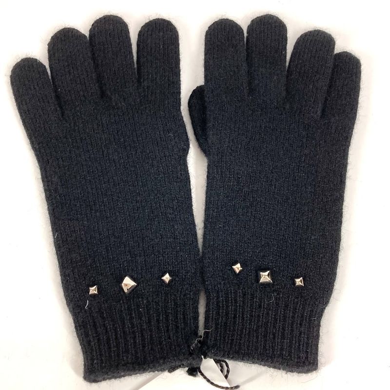 Hermes Gloves Studded Medley Cashmere Black