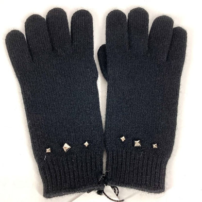 Hermes Gloves Studded Medley Cashmere Black