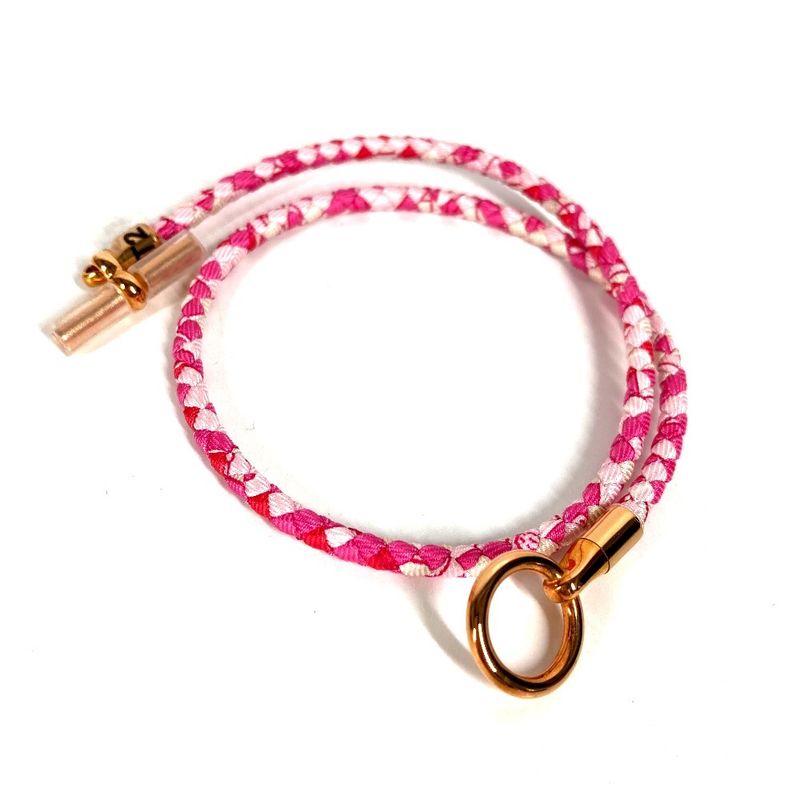 Hermes Bracelet Glenan Double Tour Leather Pink