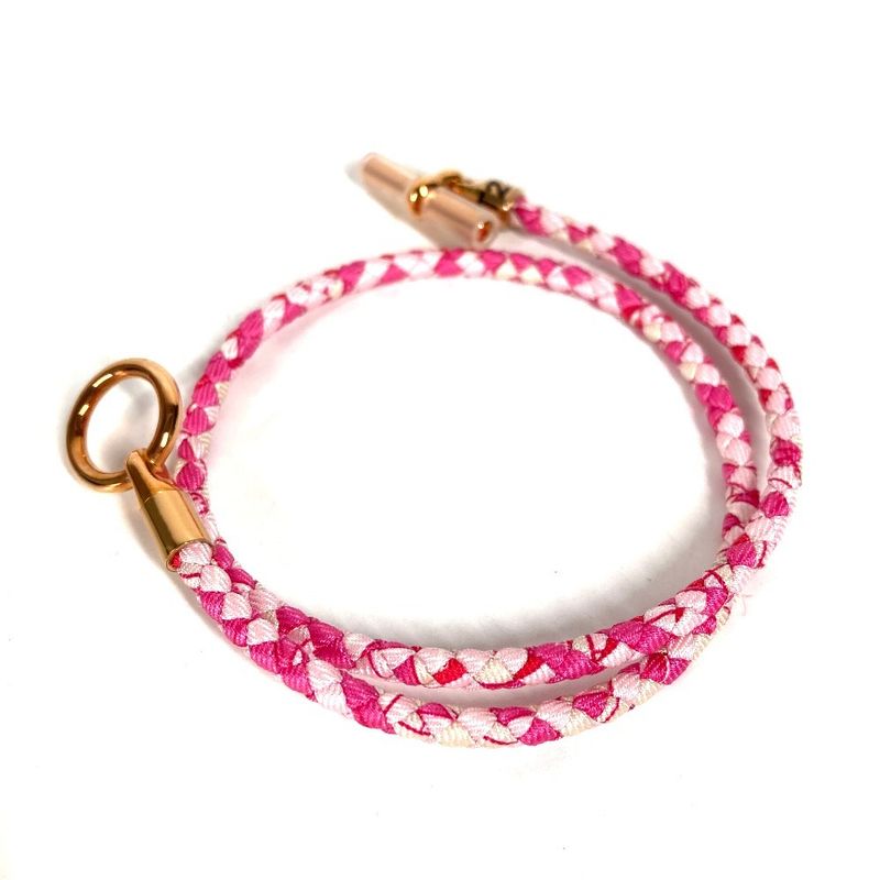 Hermes Bracelet Glenan Double Tour Leather Pink