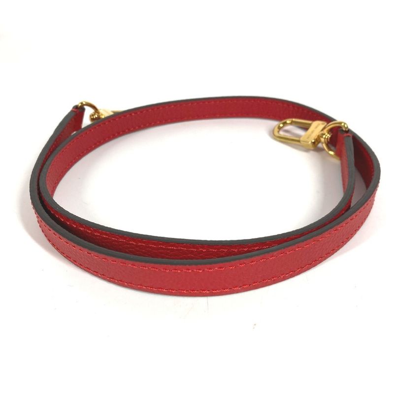 Louis Vuitton Shoulder Strap Non Adjustable Leather Red