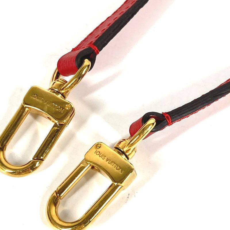 Louis Vuitton Shoulder Strap Non Adjustable Leather Red