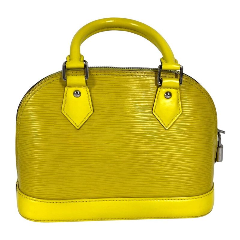 Louis Vuitton Handbag Alma BB Epi Leather Pistache Yellow