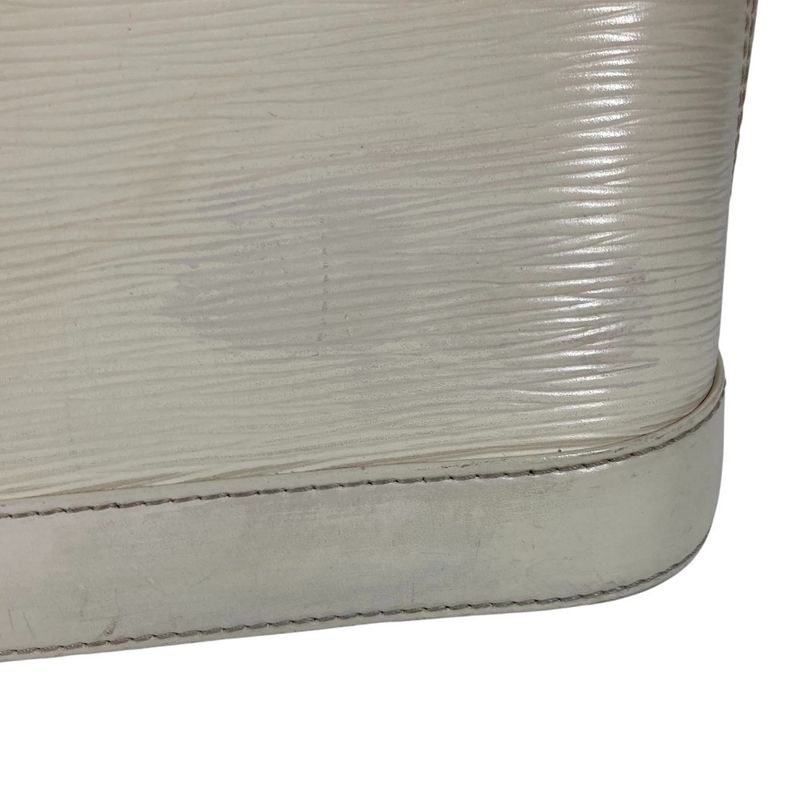 Louis Vuitton Handbag Alma BB Epi Leather Yvoir White