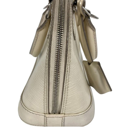 Louis Vuitton Handbag Alma BB Epi Leather Yvoir White