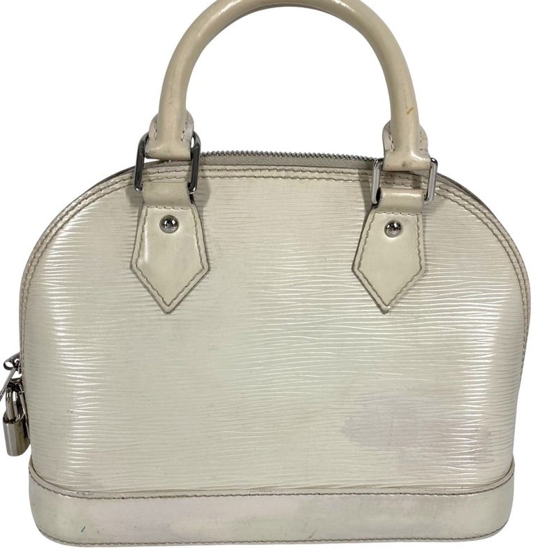 Louis Vuitton Handbag Alma BB Epi Leather Yvoir White