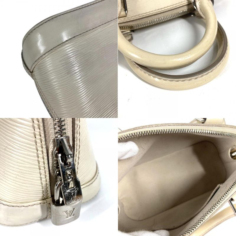 Louis Vuitton Handbag Alma BB Epi Leather Yvoir White