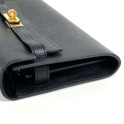 Hermes Long Wallet Kelly Wallet Long to Go Epsom Black