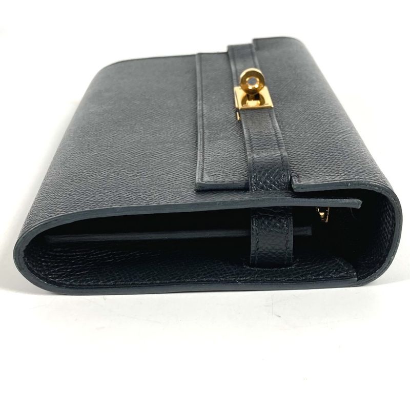 Hermes Long Wallet Kelly Wallet Long to Go Epsom Black