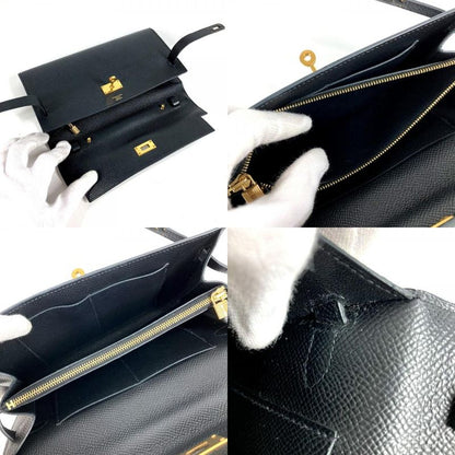 Hermes Long Wallet Kelly Wallet Long to Go Epsom Black