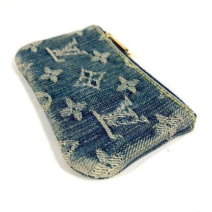 Louis Vuitton Coin Case Pochette Cles Monogram Denim Blue