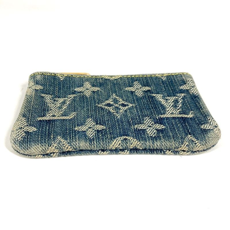 Louis Vuitton Coin Case Pochette Cles Monogram Denim Blue