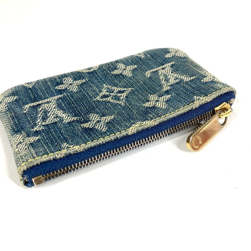 Louis Vuitton Coin Case Pochette Cles Monogram Denim Blue