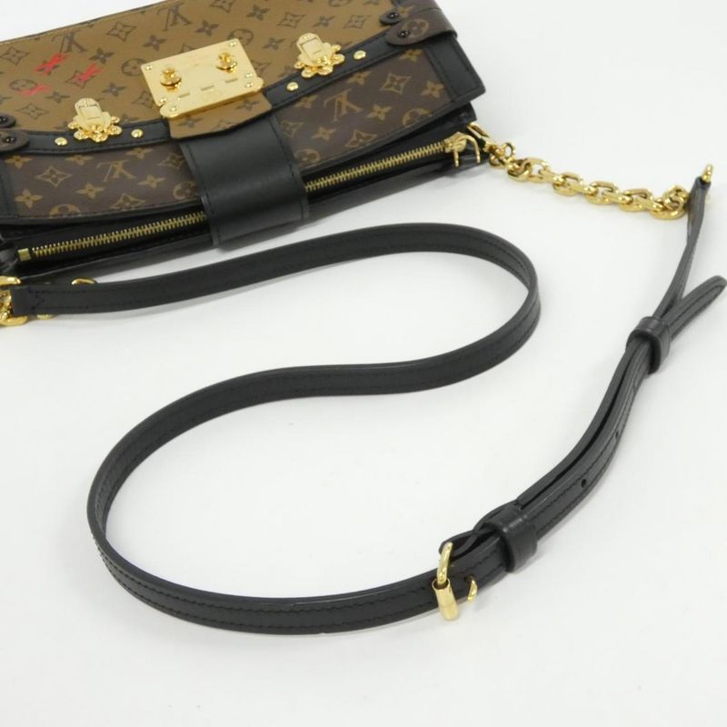 Louis Vuitton Monogram Reverse Trunk Clutch Shoulder Bag