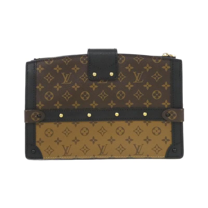 Louis Vuitton Monogram Reverse Trunk Clutch Shoulder Bag