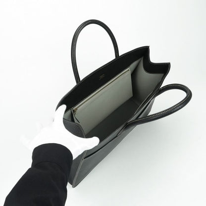 Hermes White Bus GM Tote Chevre Coromandel Noir Black Gold