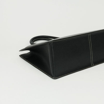 Hermes White Bus GM Tote Chevre Coromandel Noir Black Gold
