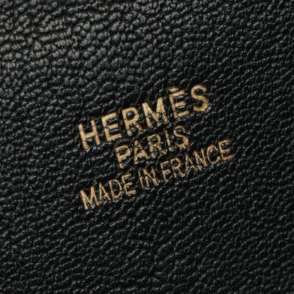 Hermes White Bus GM Tote Chevre Coromandel Noir Black Gold