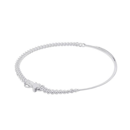 Hermes Necklace Book le Inflexible Silver PM 42