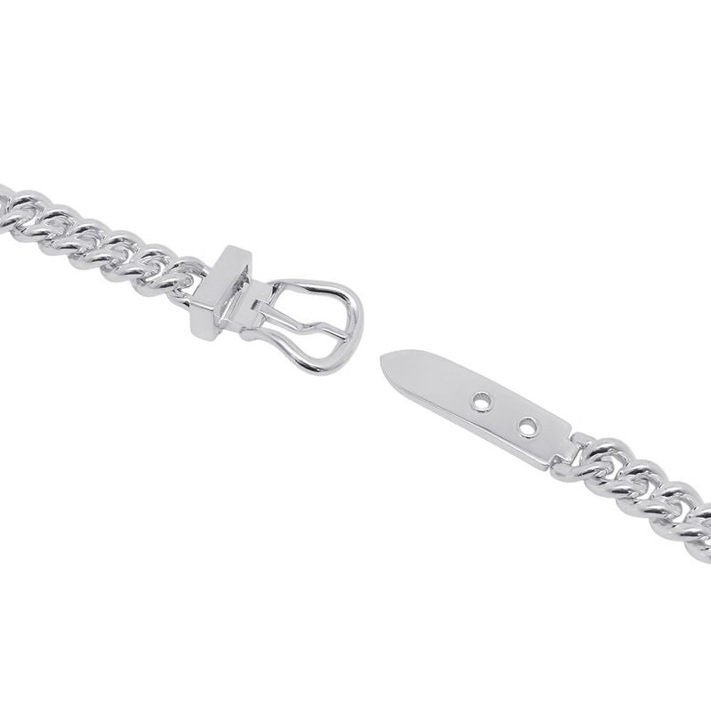 Hermes Necklace Book le Inflexible Silver PM 42