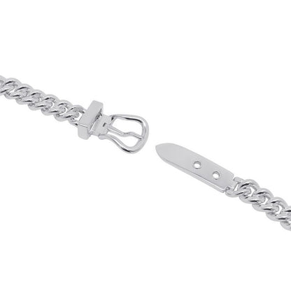 Hermes Necklace Book le Inflexible Silver PM 42